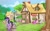 Size: 1920x1200 | Tagged: safe, artist:mysticalpha, berry punch, berryshine, derpy hooves, spike, twilight sparkle, dragon, pegasus, pony, building, drink, female, mare, outdoors, ponyville, shop, wallpaper