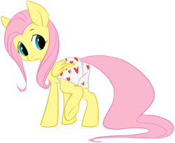Size: 709x578 | Tagged: safe, artist:elslowmo, artist:php27, fluttershy, pegasus, pony, boxers, clothes, colored, heart print underwear, ponies in boxers, underwear