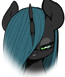 Size: 655x769 | Tagged: safe, artist:ccc, queen chrysalis, changeling, changeling queen, female, looking at you, solo