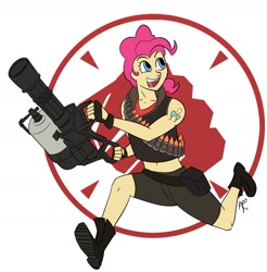 Size: 1513x1536 | Tagged: safe, artist:my-little-veteran, pinkie pie, crossover, heavy, heavy weapons pie, humanized, team fortress 2