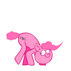 Size: 400x400 | Tagged: safe, artist:catfood-mcfly, pinkie pie, earth pony, pony, animated, dumb running ponies, pronking