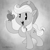 Size: 800x800 | Tagged: safe, artist:girgrunny, applejack, earth pony, pony, apple, black and white cartoon, monochrome, obligatory apple, old timey