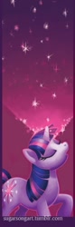 Size: 200x600 | Tagged: safe, artist:sugarsongart, derpibooru import, twilight sparkle, bookmark, magic, solo