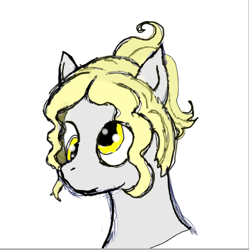 Size: 450x452 | Tagged: safe, artist:derpygoverness, derpy hooves, pegasus, pony, alternate hairstyle, female, hair, haircut, mare, solo