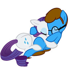 Size: 794x746 | Tagged: safe, artist:angelemlin, rarity, oc, pony, unicorn, canon x oc, cuddling, female, male, shipping, sleeping, straight