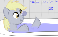 Size: 1280x818 | Tagged: safe, artist:superblobmonster, derpy hooves, pegasus, pony, 30 minute art challenge, bath, female, mare