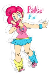 Size: 400x600 | Tagged: safe, artist:yellowvest123, pinkie pie, clothes, female, humanized, smiling, solo