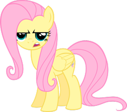 Size: 900x791 | Tagged: safe, fluttershy, pegasus, pony, annoyed, simple background, solo, transparent background, vector