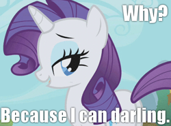 Size: 430x318 | Tagged: safe, rarity, pony, unicorn, female, horn, image macro, mare, white coat