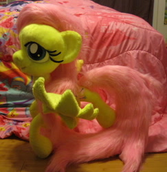 Size: 464x478 | Tagged: safe, artist:bronies4ever, artist:nidsaw80, fluttershy, pony, irl, photo, plushie, solo