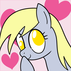 Size: 612x612 | Tagged: safe, artist:mrbastoff, derpy hooves, pegasus, pony, female, heart, mare