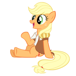 Size: 5000x5000 | Tagged: safe, artist:broneill95, applejack, smart cookie, earth pony, pony, absurd resolution, simple background, sitting, transparent background, vector