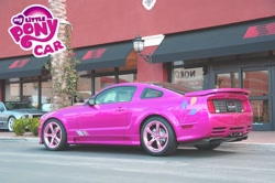 Size: 1280x850 | Tagged: safe, artist:shadowbolt240z, pinkie pie, earth pony, pony, car, ford, mustang, saleen
