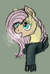 Size: 895x1321 | Tagged: safe, artist:weepysheep, fluttershy, pegasus, pony, clothes, scarf