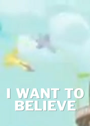 Size: 400x562 | Tagged: safe, cloud kicker, derpy hooves, pegasus, pony, magical mystery cure, female, i want to believe, image macro, mare