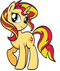 Size: 1024x1206 | Tagged: safe, artist:osakachii, sunset shimmer, pony, unicorn, female, mare, raised hoof, solo