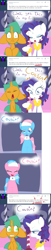 Size: 631x3108 | Tagged: safe, artist:kryptchild, aloe, lotus blossom, rarity, snails, pony, unicorn, ask glitter shell, bathrobe, clothes, comic, glitter shell, liar, robe, spa, spa twins