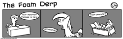 Size: 1280x404 | Tagged: safe, artist:tetrapony, derpy hooves, pegasus, pony, comic:the daily derp, female, mare, packing peanuts
