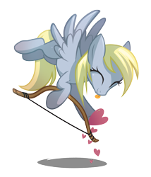 Size: 1593x1865 | Tagged: safe, artist:wicklesmack, derpy hooves, pegasus, pony, bow (weapon), cupid, female, mare, weapon