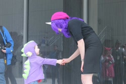 Size: 960x640 | Tagged: artist needed, safe, artist:sanora, rarity, spike, human, 2013, child, convention, cosplay, cute, diabetes, irl, irl human, momocon, photo