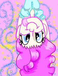 Size: 2550x3300 | Tagged: safe, artist:whyso-sirius, pinkie pie, female, humanized, pink hair, solo, upside down