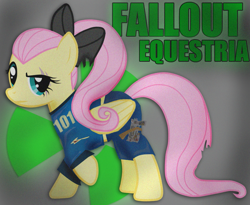 Size: 987x810 | Tagged: safe, artist:we3zle, fluttershy, pegasus, pony, crossover, fallout, scar