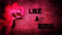 Size: 1920x1080 | Tagged: safe, artist:amoagtasaloquendo, pinkie pie, earth pony, pony, glasses, like a boss, necktie, wallpaper