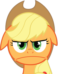 Size: 3649x4620 | Tagged: safe, artist:felix-kot, applejack, earth pony, pony, simple background, transparent background, unamoosed face, unamused, vector