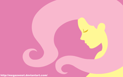 Size: 900x563 | Tagged: safe, artist:megasweet, fluttershy, humanized, pink hair, solo, wallpaper