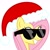 Size: 1920x1920 | Tagged: safe, artist:varcon, fluttershy, pegasus, pony, christmas, hat, santa hat, simple background, solo, sunglasses, vector, white background