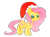 Size: 996x728 | Tagged: safe, artist:cappydarn, fluttershy, pegasus, pony, cute, hat, santa hat, simple background, solo, transparent background