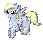 Size: 150x141 | Tagged: safe, artist:peeka13, derpy hooves, pegasus, pony, female, mare, pixel art, small, solo