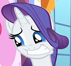 Size: 242x226 | Tagged: safe, rarity, pony, unicorn, faic, female, horn, mare, reaction image, white coat