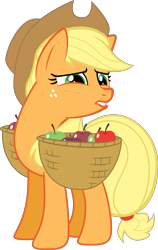 Size: 2450x3867 | Tagged: safe, artist:felix-kot, applejack, earth pony, pony, female, mare, simple background, solo, transparent background, vector