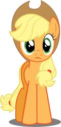 Size: 1881x3913 | Tagged: safe, artist:felix-kot, applejack, earth pony, pony, a dog and pony show, confused, female, mare, simple background, solo, transparent background, vector