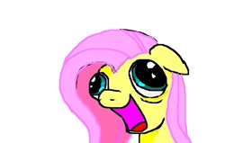 Size: 795x507 | Tagged: safe, artist:masterjosh140, fluttershy, pegasus, pony, faic, female, mare, pink mane, yellow coat