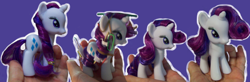 Size: 900x296 | Tagged: safe, artist:gloriaus, rarity, pony, unicorn, female, horn, mare, toy, white coat