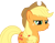 Size: 3000x2350 | Tagged: safe, artist:mrlolcats17, applejack, earth pony, pony, pouting, simple background, transparent background, vector