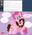 Size: 1236x1334 | Tagged: safe, artist:shinta-girl, pinkie pie, oc, oc:shinta pony, earth pony, pony, ask, spanish, translated in the description, tumblr