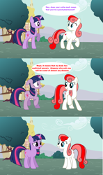 Size: 1600x2700 | Tagged: safe, derpibooru import, twilight sparkle, oc, comic, red pill, scp-500