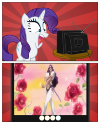 Size: 475x590 | Tagged: safe, rarity, pony, unicorn, bleach (manga), charlotte chuhlhourne, exploitable meme, meme, tv meme