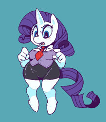 Size: 510x584 | Tagged: safe, artist:mangneto, rarity, anthro, breasts, clothes, female, raritits, suit, wide hips