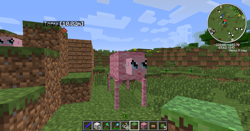 Size: 1600x840 | Tagged: safe, pinkie pie, earth pony, pony, female, game screencap, mare, minecraft, simple background