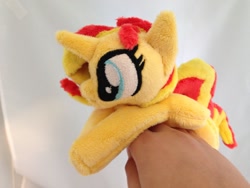 Size: 1024x768 | Tagged: safe, artist:kazzysart, sunset shimmer, pony, beanie (plushie), irl, photo, plushie, solo