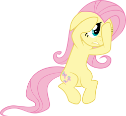 Size: 6000x5523 | Tagged: safe, artist:lunabubble-ede96, fluttershy, pegasus, pony, sonic rainboom (episode), absurd resolution, scared, simple background, solo, transparent background, vector