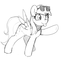 Size: 1010x948 | Tagged: safe, artist:mewball, derpy hooves, pegasus, pony, female, mare, sunglasses