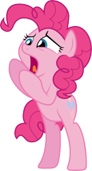 Size: 3070x5670 | Tagged: safe, artist:ambits, pinkie pie, earth pony, pony, reaction image, simple background, solo, transparent background, vector, why