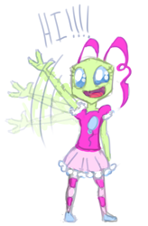 Size: 955x1458 | Tagged: safe, artist:dpluva, pinkie pie, invader zim, irkenified, species swap