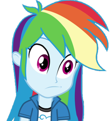 Size: 660x710 | Tagged: safe, artist:fella, derpibooru import, rainbow dash, equestria girls, rainbow rocks, cute, dashabetes, faic, female, looking at you, not a vector, poker face, simple background, solo, transparent background