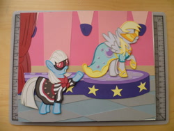 Size: 1024x768 | Tagged: safe, derpy hooves, photo finish, pegasus, pony, clothes, craft, dress, female, kamina sunglasses, mare, papercraft, photo, picture perfect pony, sunglasses